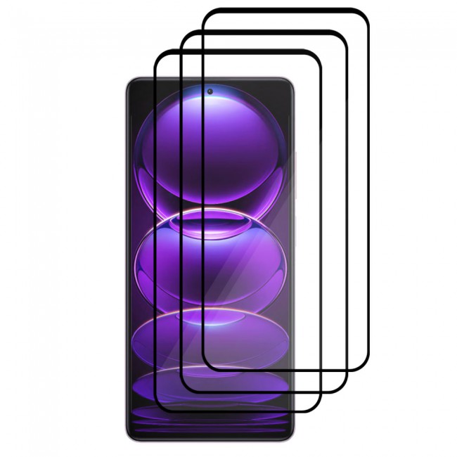 CATANES 3 Pack for Xiaomi Redmi Note 12 Pro Screen Protector 3D Tempered Glass Protective Film