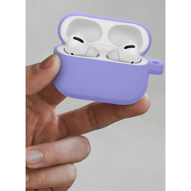 MARGOUN Shockproof Case For Airpod Pro Silicone Protective Case Shockproof Case Ultra Slim Cover with Keychain Carabiner Blue