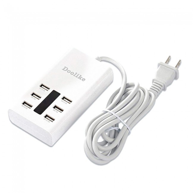 Doolike USB Charger Adapter 6 Charging Ports - 2-Pin