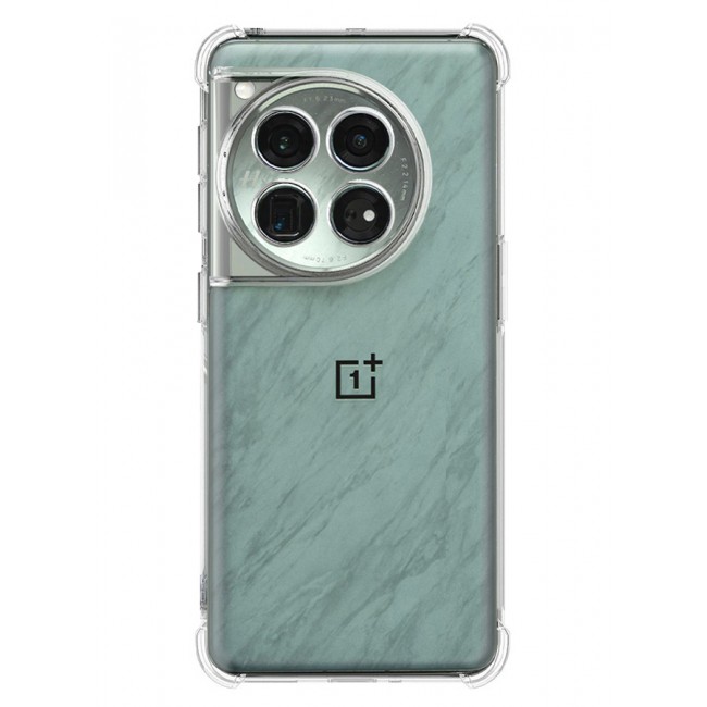 CATANES OnePlus 12 Clear Case Non-Yellowing Transparent Soft Silicone TPU Material 4 Reinforced Airbag Military Grade Drop Protection Anti-Fingerprint Slim Clear