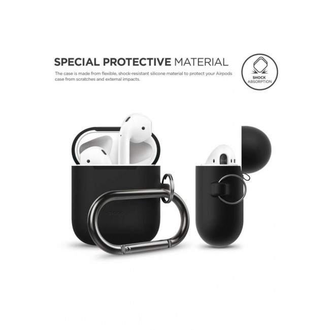 Elago Apple AirPods Shockproof Protective Hang Case with Clip