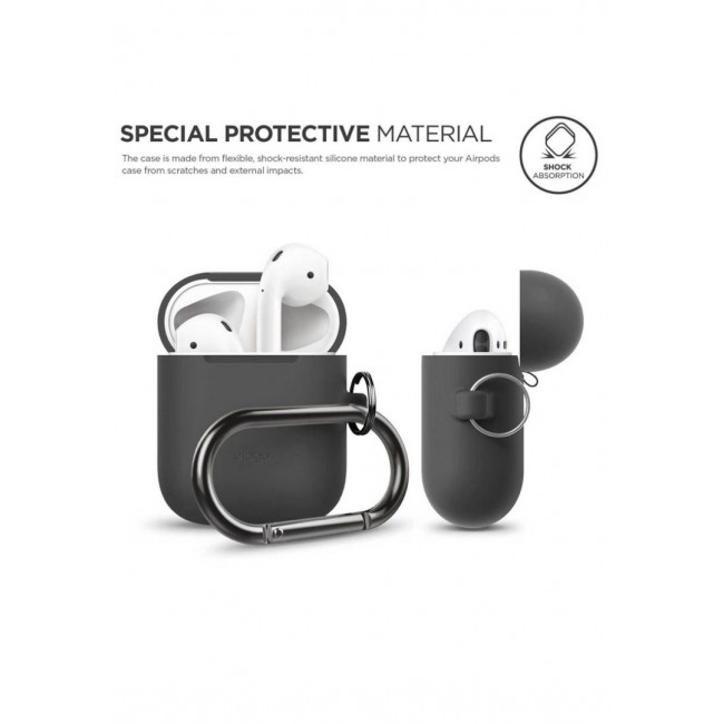 Elago Apple AirPods Shockproof Protective Hang Case with Clip