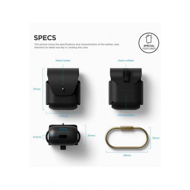 Elago AirPods Genuine Leather Case 
