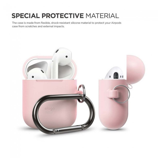 Elago Apple AirPods Shockproof Protective Hang Case with Clip