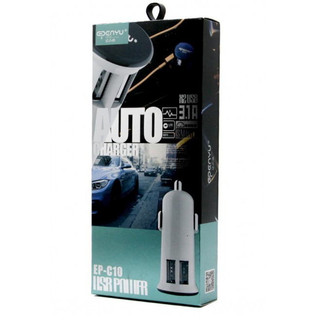 Epenyu EP-C10 Car Charger, Flush Fit Dual Port 24W/4.8A Output for iPhone XS/Max/XR/X/8, iPad Pro/Air 2/Mini, Samsung Galaxy Note9/Note8/S9/S9 Plus and More