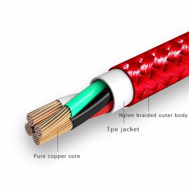 Epenyu EP-536 3.5A Fast Charge Lightning Data Cable, 100cm – Red (NMT)