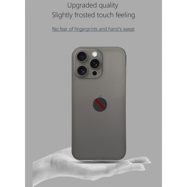 CATANES iPhone 15 Pro Max Case Cover Air Skin Series Back Cover Sturdy Durable Thin Case Drop Protection Cover Clear Black
