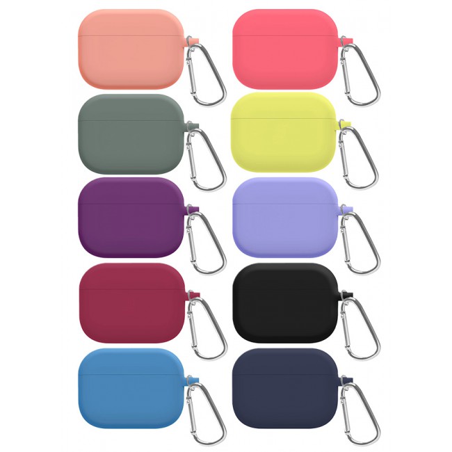 MARGOUN 10 Pack Shockproof Case For Airpod Pro Silicone Protective Case Shockproof Case Ultra Slim Cover with Keychain Carabiner Multicolour - M