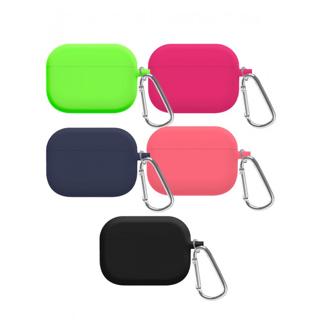 MARGOUN 5 Pack Shockproof Case For Airpod Pro Silicone Protective Case Shockproof Case Ultra Slim Cover with Keychain Carabiner Multicolour - A