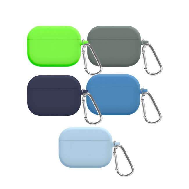 MARGOUN 5 Pack Shockproof Case For Airpod Pro Silicone Protective Case Shockproof Case Ultra Slim Cover with Keychain Carabiner Multicolour - C