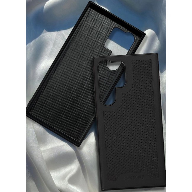 CATANES Samsung Galaxy S24 Ultra Case Anti-slip Textured Design Scratch Resistant Shock Absorbing Case Cover Black