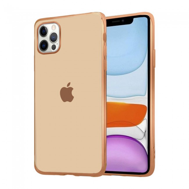 Hicool Glossy Hard Case Cover With Glossy Edges For Iphone 11 Pro Max Rose Gold