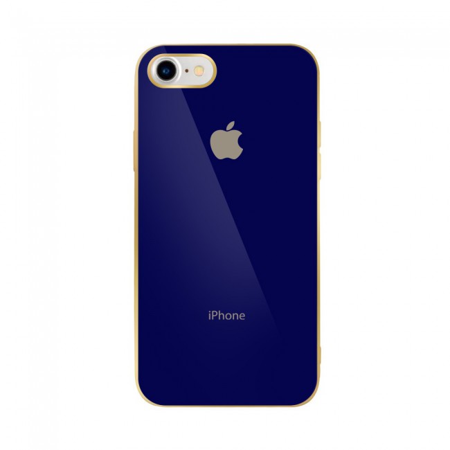 2Pack Hicool Dark Blue Hard Cover and Clear Screen Protector for iPhone 7 and 8