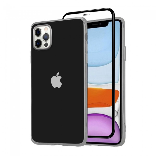 2Pack Hicool Glossy Hard Cover and 3D Screen Protector for iPhone 11 Pro Max - Black
