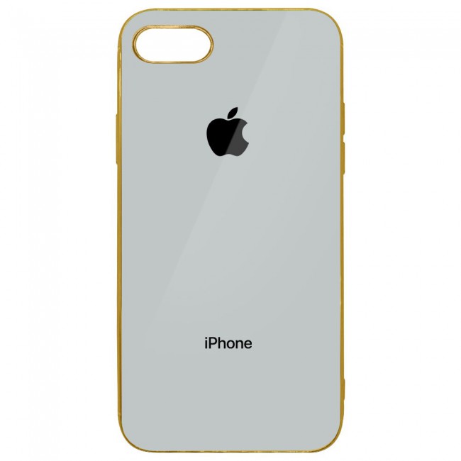 iphone 7 and 8 Case Cover Gold Edge Hicool - Silver