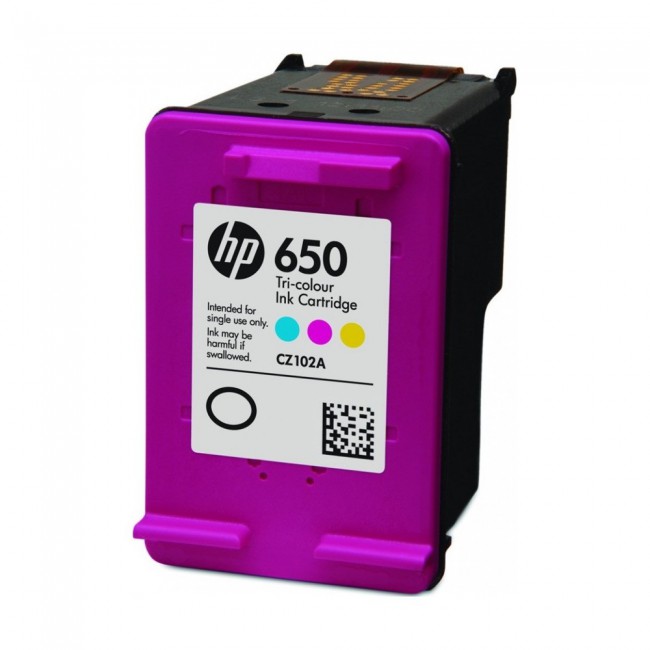 HP 650 Tri-color Original Ink Advantage Cartridge CZ102A