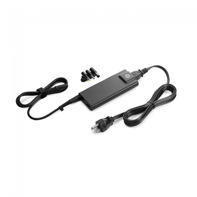 HP 90W Slim with USB AC Adapter with 3 Tips for Laptops and Desktops (UK)