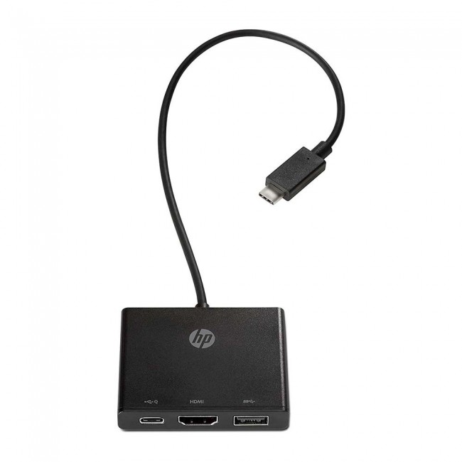 HP USB-C to HDMIUSB3.0 USB-C Hub for All accessories with the HDMI, USB-C and USB ports - Black