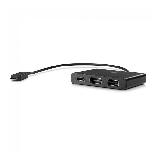 HP USB-C to HDMIUSB3.0 USB-C Hub for All accessories with the HDMI, USB-C and USB ports - Black