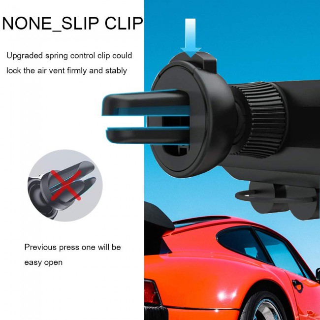 CATANES For Cell Phone Holder For Universal Car Phone Mount Auto Air Vent Gravity Car F-1908 (BLACK)