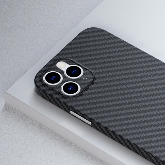 K-Doo Air Carbon Case with Carbon Fiber Design for iPhone 11 Pro Max – Black