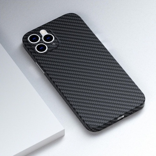 K-Doo Air Carbon Case with Carbon Fiber Design for iPhone 11 Pro Max – Black