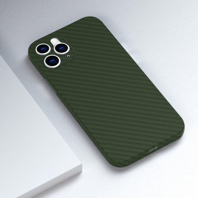 K-Doo Air Carbon Case with Carbon Fiber Design for iPhone 11 Pro Max – Green