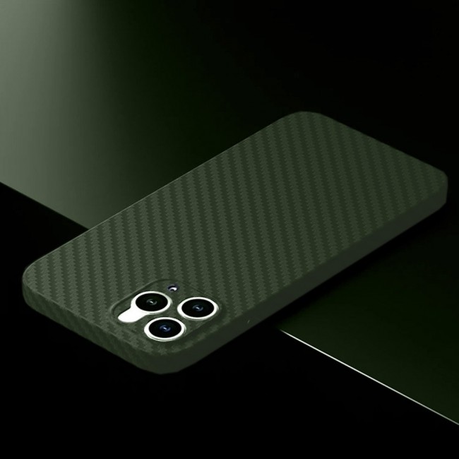 K-Doo Air Carbon Case with Carbon Fiber Design for iPhone 11 Pro Max – Green