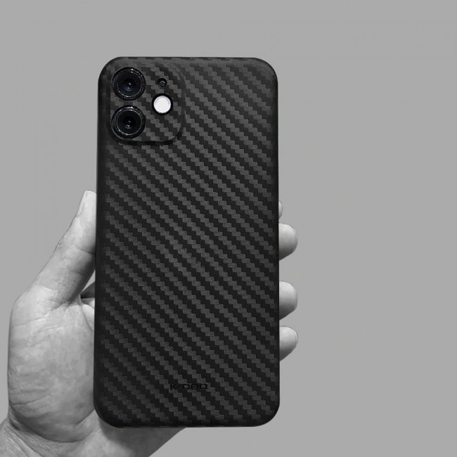 K-Doo Air Carbon Case with Carbon Fiber Design for iPhone 11 – Black