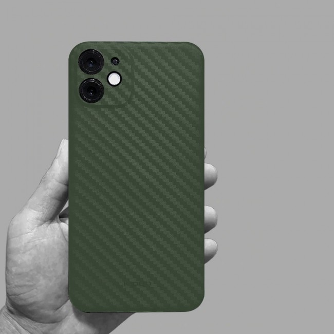 K-Doo Air Carbon Case with Carbon Fiber Design for iPhone 11 – Green