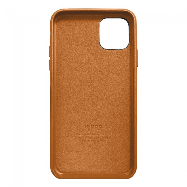 K-Doo Noble Collection Genuine Leather Case for iPhone 12 Pro Max - Brown