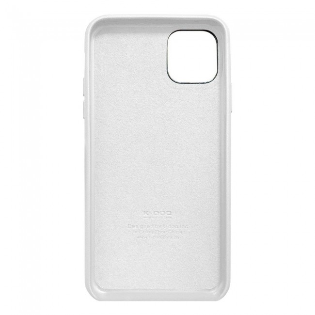 K-Doo Noble Collection Genuine Leather Case for iPhone 12 - White