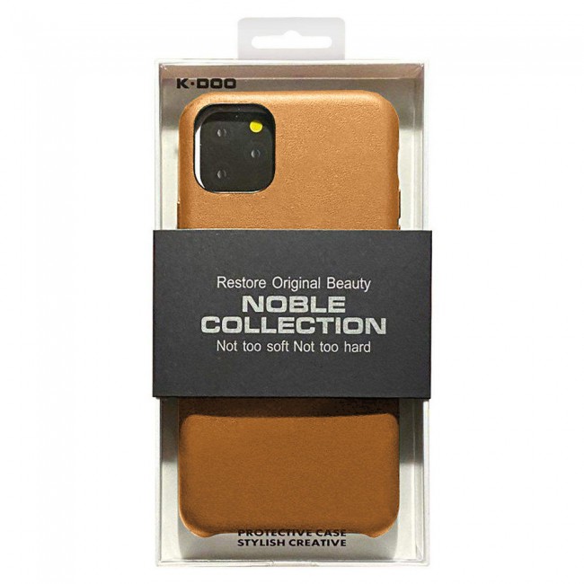K-Doo Noble Collection Genuine Leather Case for iPhone 11 Pro - Brown