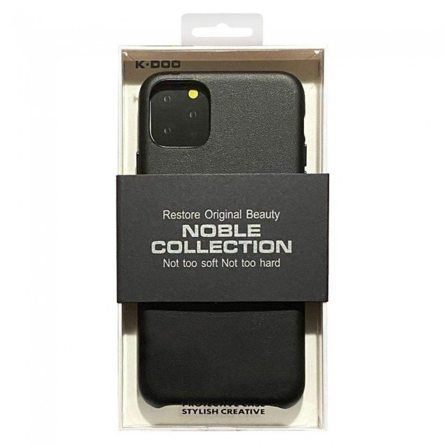 K-Doo Noble Collection Genuine Leather Case for iPhone 11 Pro Max - Black