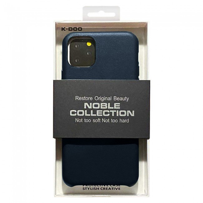 K-Doo Noble Collection Genuine Leather Case for iPhone 11 Pro Max - Blue