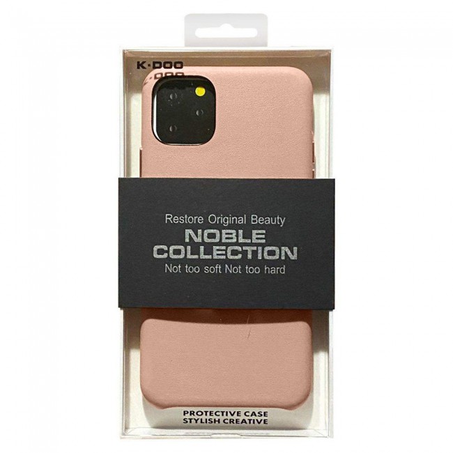K-Doo Noble Collection Genuine Leather Case for iPhone 11 Pro - Pink