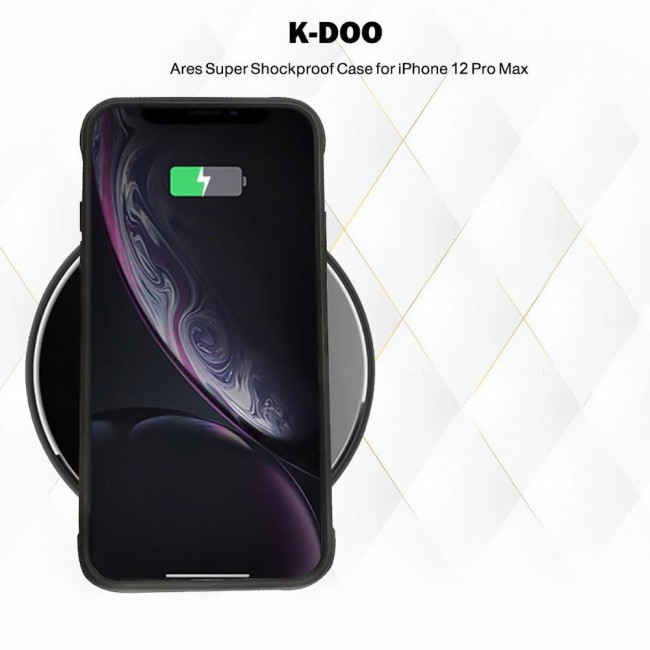 K-DOO Ares Series Case Cover for Iphone 12 Pro Max - Black