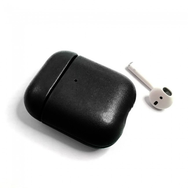 K-DOO Leather Case Cover for AirPods 1 and Airpods 2 - Black