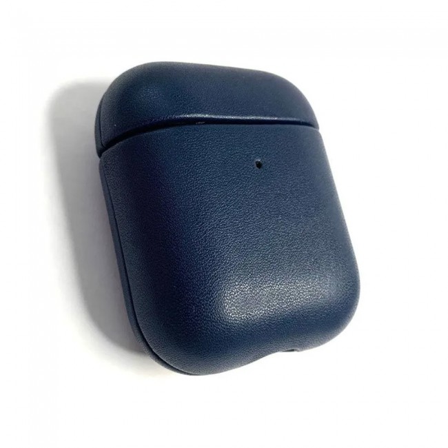 K-DOO Leather Case Cover for AirPods 1 and Airpods 2 - Dark Blue