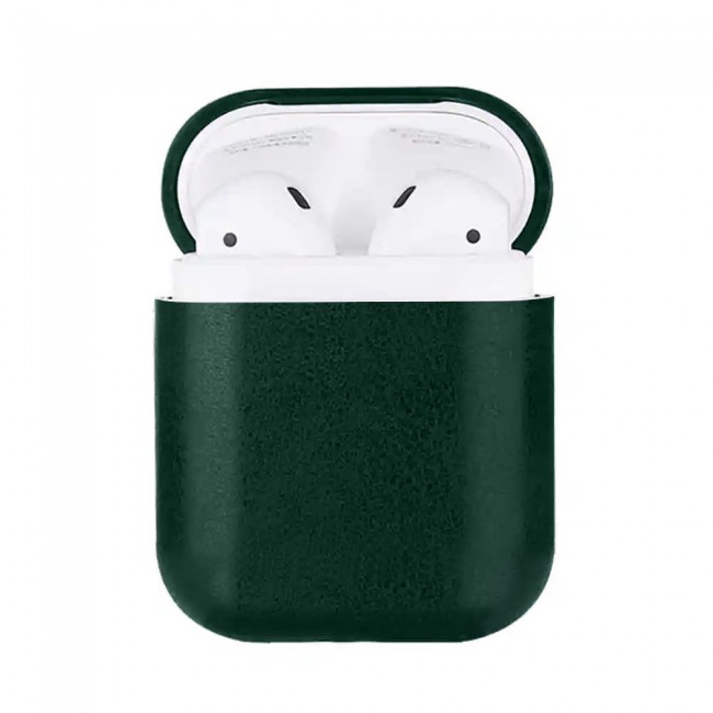 K-DOO Leather Case Cover for AirPods 1 and Airpods 2 - Green