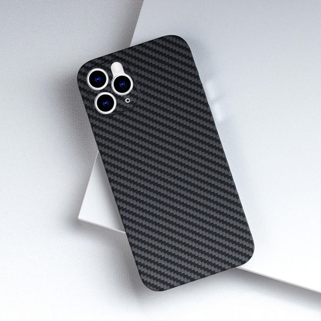 K-Doo Air Carbon Case with Carbon Fiber Design for iPhone 11 Pro – Black