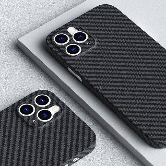 K-Doo Air Carbon Case with Carbon Fiber Design for iPhone 11 Pro – Black