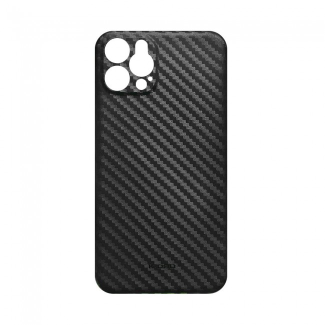 K-Doo Air Carbon Case with Carbon Fiber Design for iPhone 12 Pro – Black