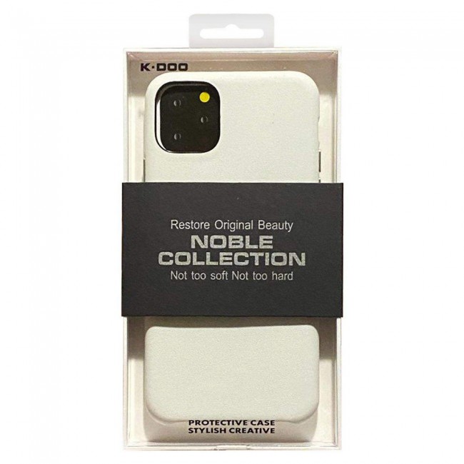 K-Doo Noble Collection Genuine Leather Case for iPhone 12 Pro - White