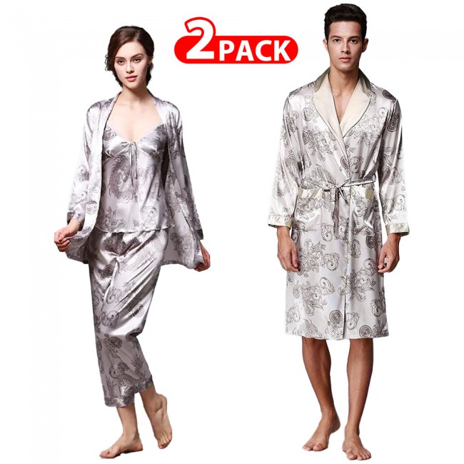 Dressing Gown Unisex Bath Robe Soft Sauna Clothes Kimono Nightgown Robes  Long Couples Homewear Nightrobe Sleepwear Bathrobe on OnBuy