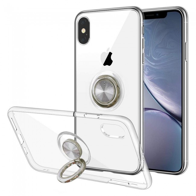 Apple iphone XS Case Cover with Ring Holder King Kong Clear ( 5.8inch) 