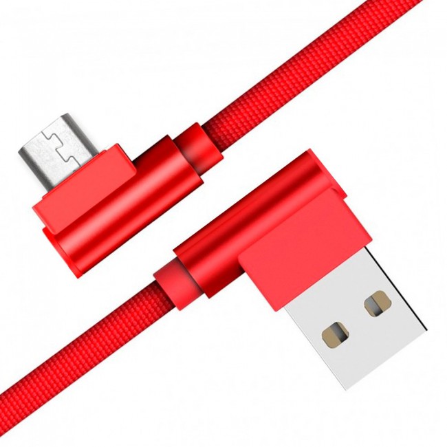 Kuke Design E68 Fabric Micro USB Cable – Red (NMT)