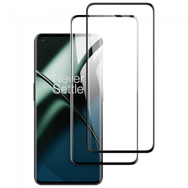MARGOUN 3Pack for OnePlus 11 Clear Case with 2Pcs Screen Protector Tempered Glass 3D Curved Shockproof Full Body Protection Clear