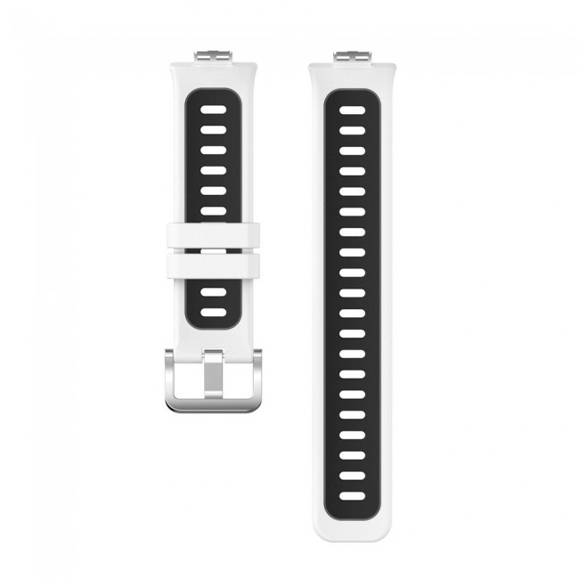 Huawei Watch Fit Silicone Strap Watchband Double Color Replacement Band Compatible with Huawei Fit Smart Watch White/Black