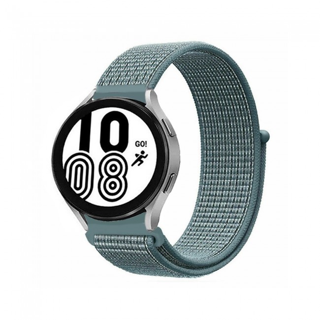 20mm Nylon Sport Watch Band for Samsung Galaxy Watch 4 and 4 Classic 40-44mm 42-46mm Henlein Series by Margoun - Marine Green